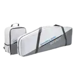 Two white and gray "ePropulsion" carrying bags: a rectangular Spirit 2 Battery Bag backpack with handle, and a long case for Spirit 2 equipment labeled "SPIRIT" in large letters. Oceans EV