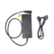 The Spirit 2 Charger in black, featuring an attached cable and connector, is displayed alongside a separate black power cord with a three-pin plug on a white background. Oceans EV