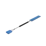 A blue flexible stick from the Spirit 2 Magnetic Kill Switch, featuring a rectangular paddle on one end, a small square piece on the other, and joined by a black coiled spring, shown against a plain white background. Oceans EV